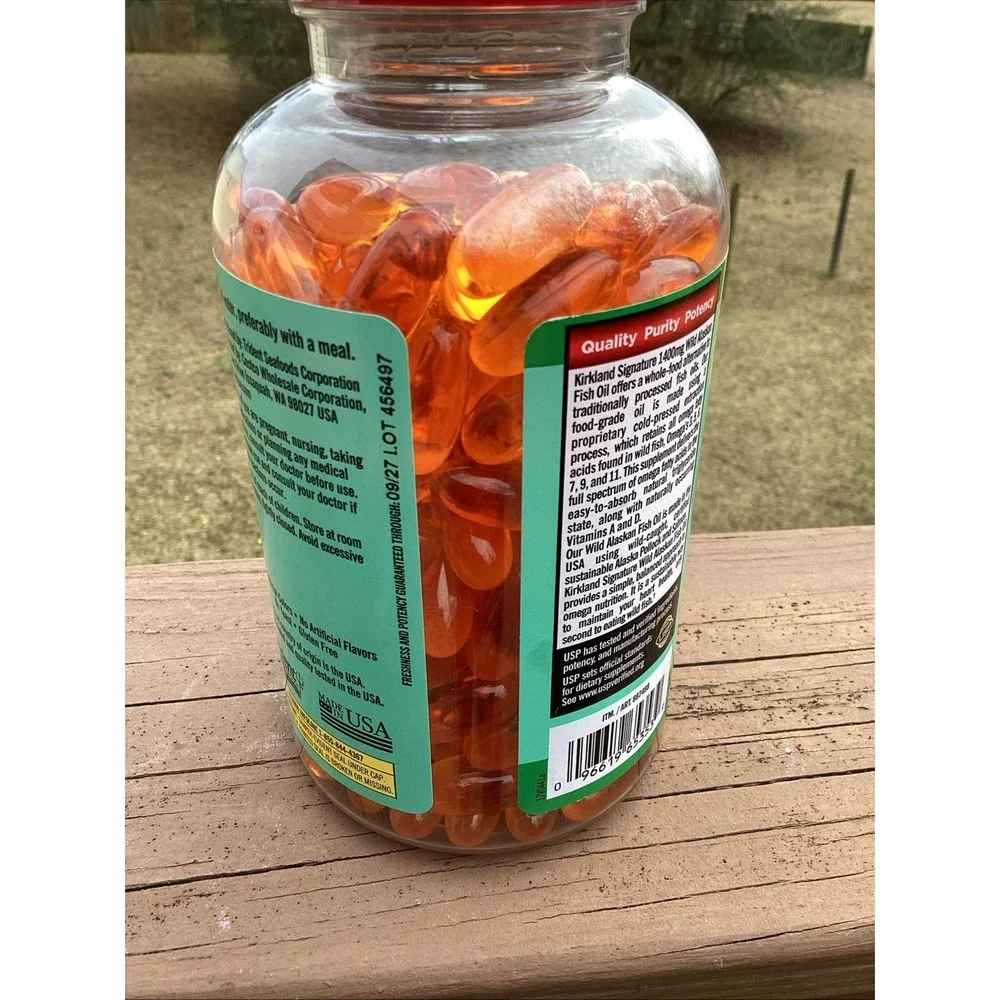 Kirkland signature wild alaskan fish oil 1400 mg 230 soft gel Exp 09/2027 Sealed